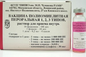 Вакцина полиомиелитная пероральная 1, 2, 3 типов фото